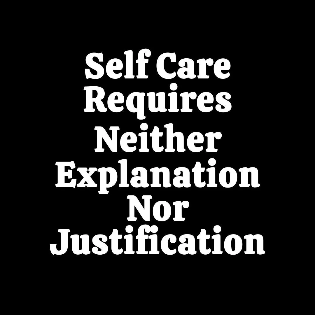 **FOLLOW ME FOR DAILY INSPIRATION**

You don&rsquo;t owe anyone an explanation for taking care of yourself. Period. Stop apologizing. Stop justifying.

If they don&rsquo;t get it, that&rsquo;s their problem&mdash;not yours.

Ask yourself: Am I living