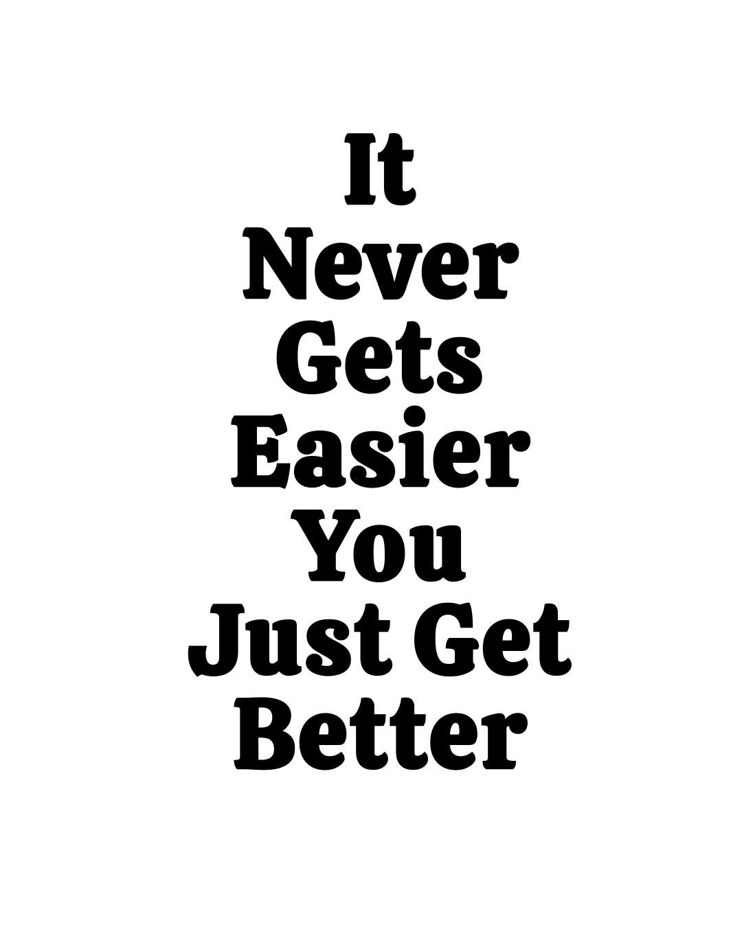 ★ FOLLOW ME FOR DAILY INSPIRATION ★
It&rsquo;s not supposed to get easier.
You&rsquo;re supposed to get stronger, sharper, and more unshakable.
Growth doesn&rsquo;t hand out participation trophies &mdash; it demands grit.
Keep swinging. Keep climbing