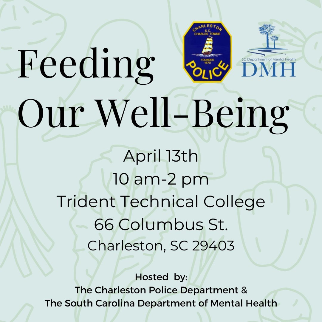 Join the CPD and SC Department of Mental Health this Saturday for the 2nd annual Unity Day Health and Wellness Fair!

The SC Department of Mental Health and the Charleston Police Department are proud to host a day of Community Unity serving our most 