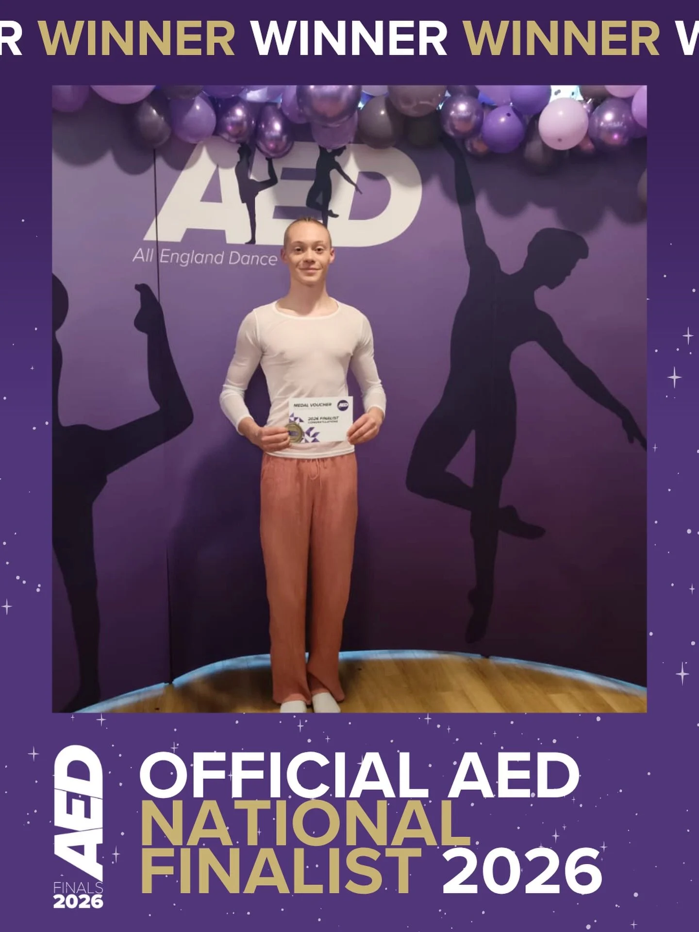 📣We have an ALL ENGLAND FINALIST! 📣

Huge congratulations to Zak for winning 17-21 lyrical section yesterday! 

We are so proud of you and can&rsquo;t wait to see you perform this beautiful solo one last time at the Grand Finals in Eastbourne. 
 
@