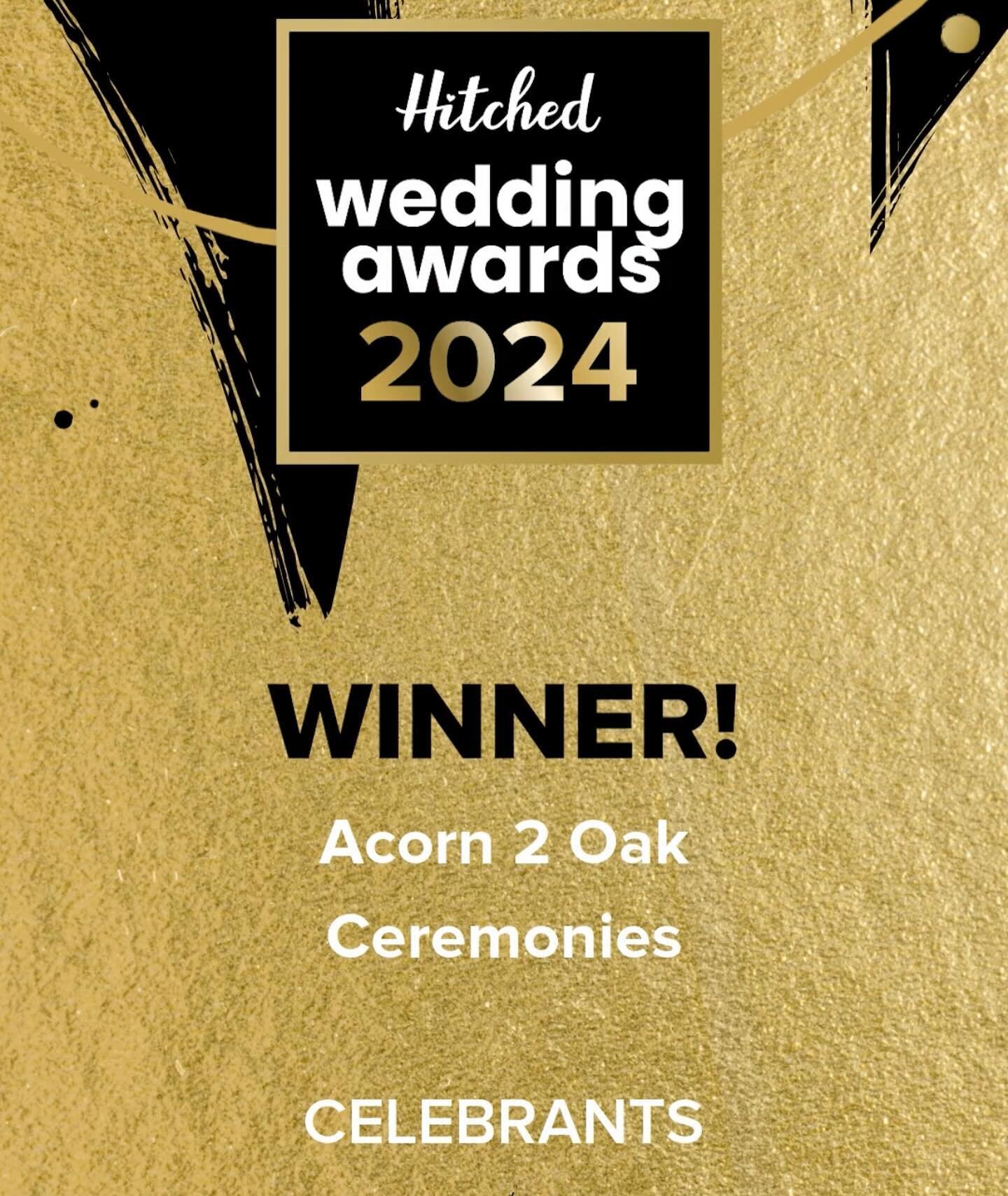 Thank you to all my amazing couples in 2023 &amp; their wonderful reviews on @hitcheduk , @bridebookbusiness , Google &amp; @thecelebrantdirectory 

Thank you for your kind words &amp; support 💕💕

We won! 

#hitchedweddingawards2024 
#bridebookwedd