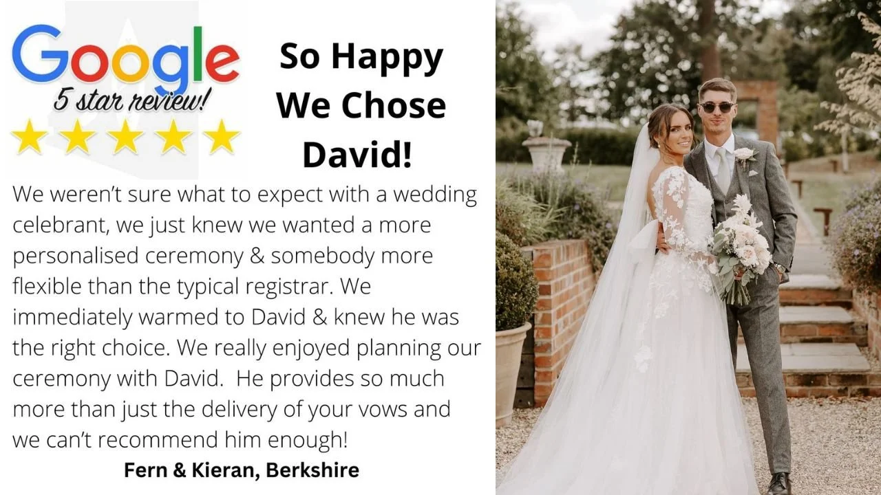 David Willis Wedding Celebrant at a Berkshire Wedding Venue