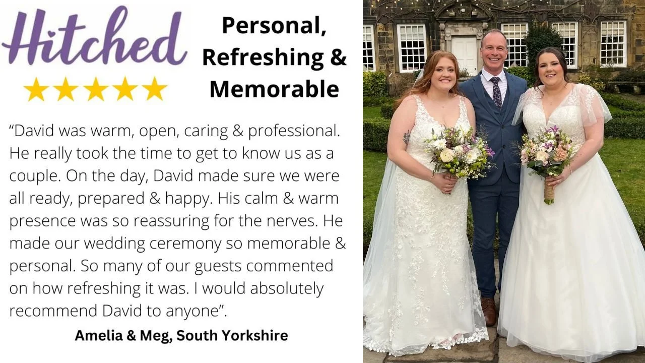 David Willis Wedding Celebrant at Whitley Hall Hotel Sheffield