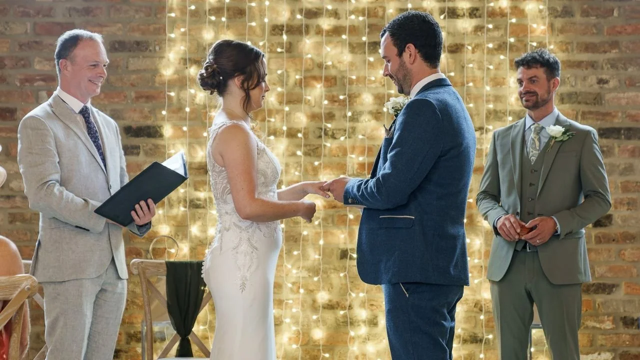 Oakwood at Ryther Wedding Barn yorkshire best wedding celebrant David Willis