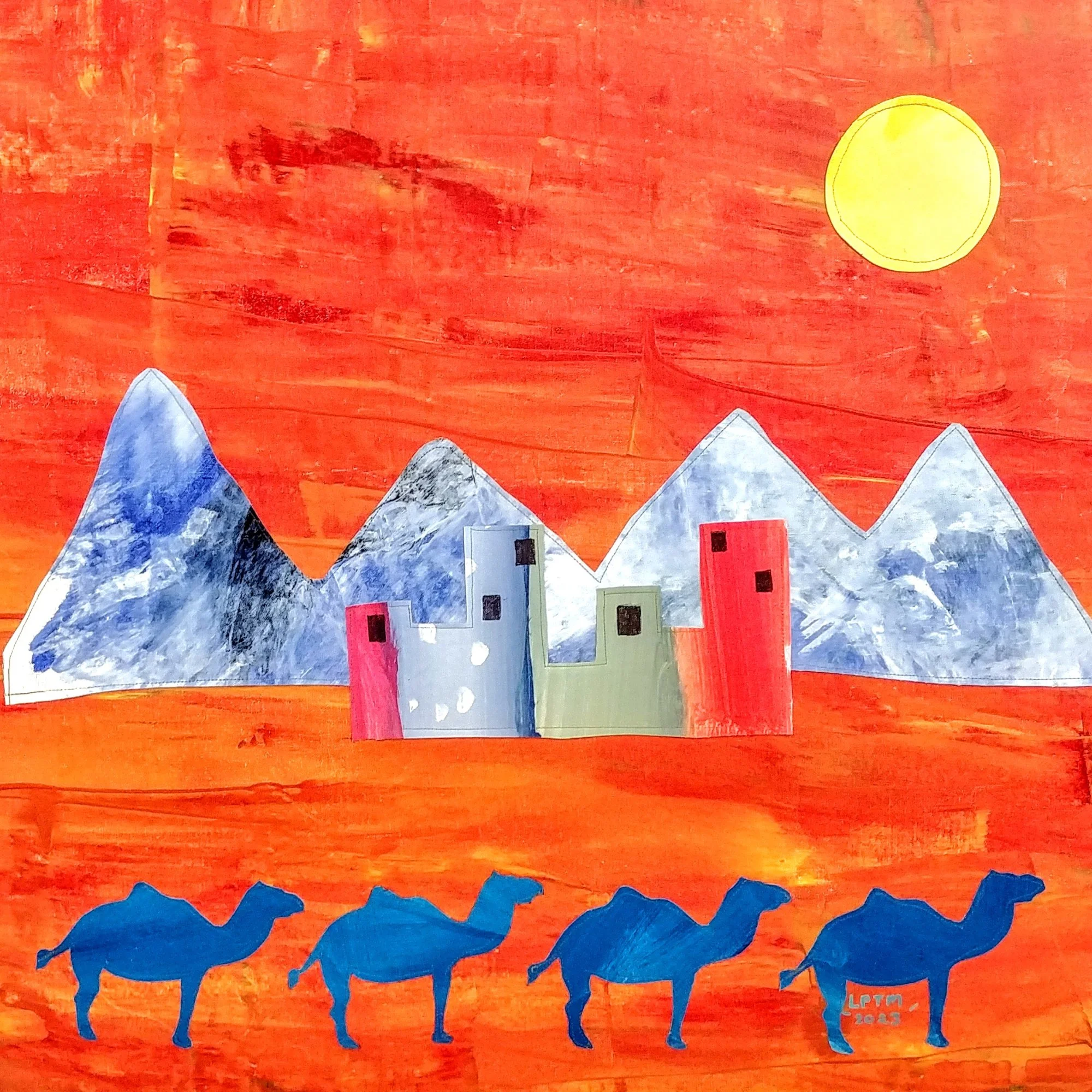 "Moroccan Summer" (32" x 32"). 2023. $1,000