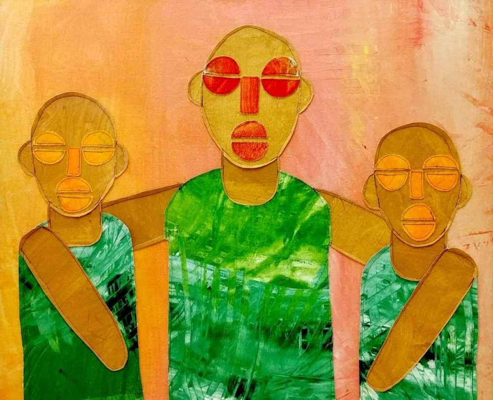 "Orange Means Loving" (32" x 30"). 2017. $950