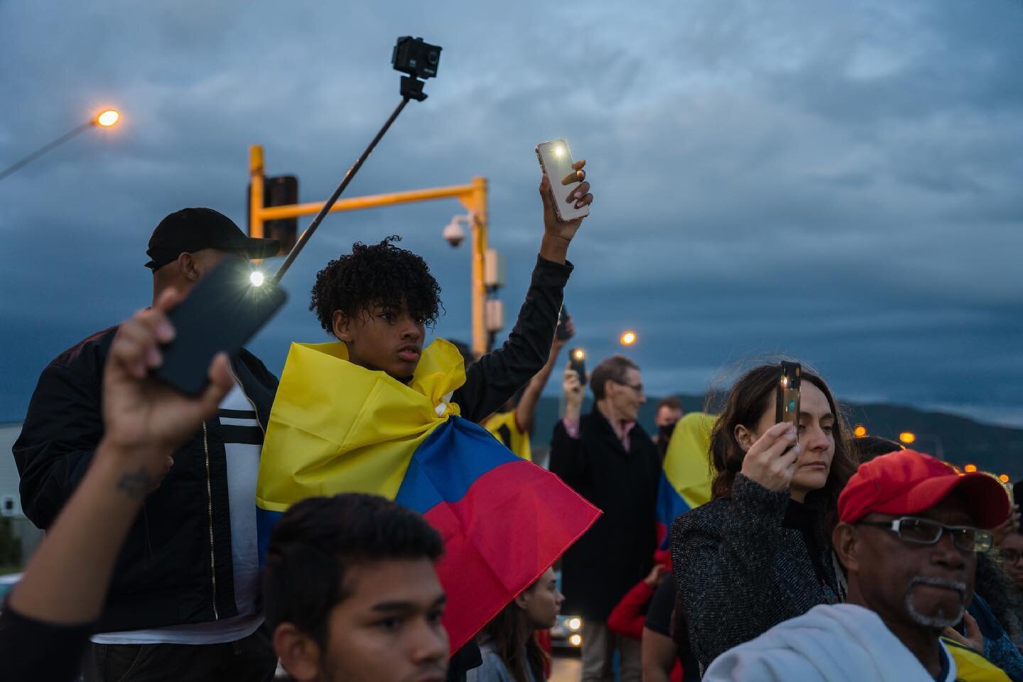 This was the demonstration in Petone, Wellington in support of the people who are currently suffering the corruption and brutality of the government and police. It&rsquo;s heartbreaking witnessing this happening mi Colombia Querida.
.
.
.
.
.
#soscol