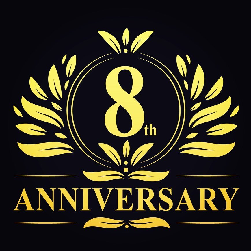 Cheers to 8 Years! To our hard working artists and amazing clientele, we wouldn&rsquo;t be celebrating this day if it weren&rsquo;t for you. Thank you all for the loyalty and continued support over the years! Here&rsquo;s to many more!