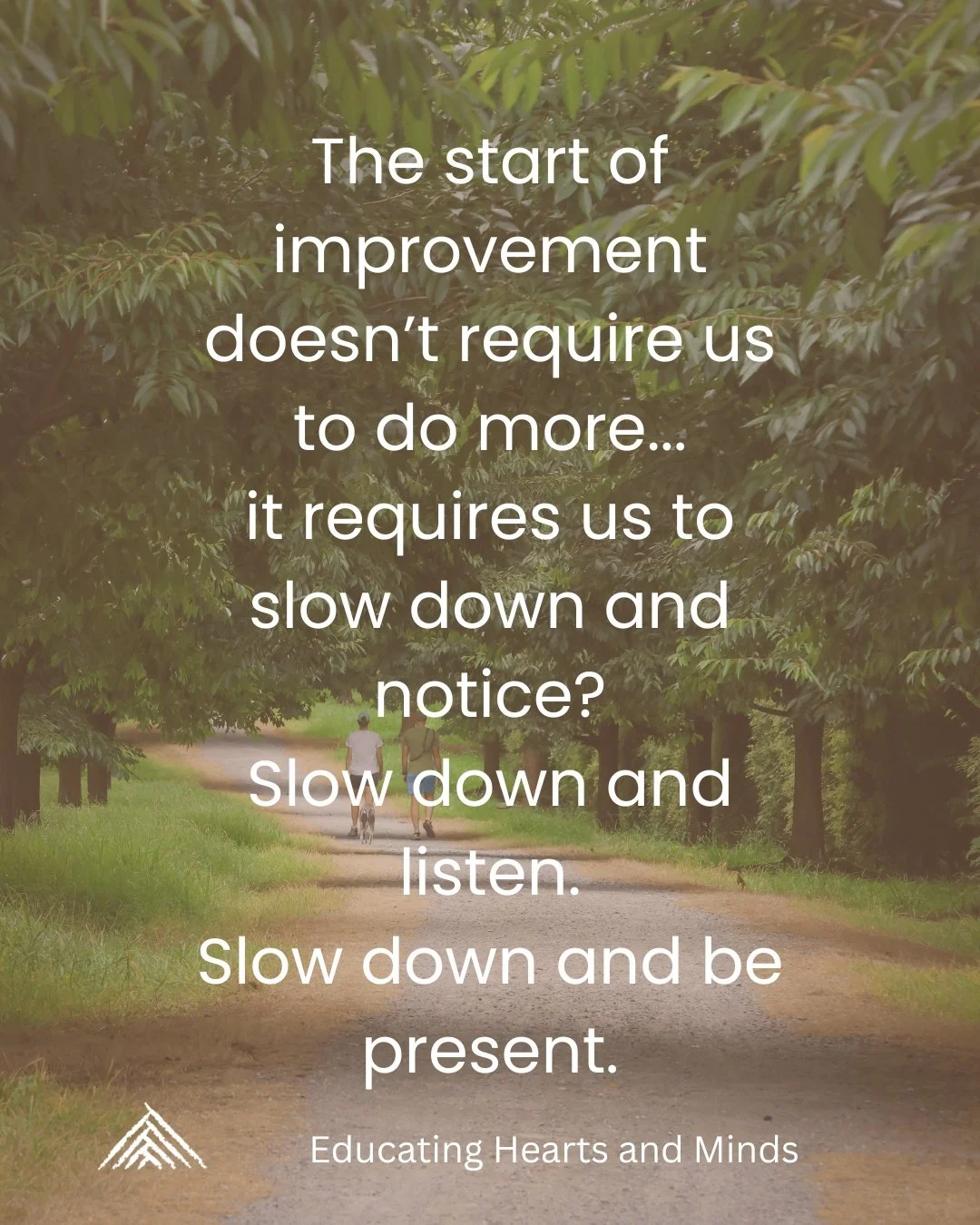 A quality improvement journey doesn't need to start with lots of form filling in.  It can start with slowing down and being curious.
Neatly filled out forms in the PGC  or internal evaluation journey does not necessarily equate to quality improvement