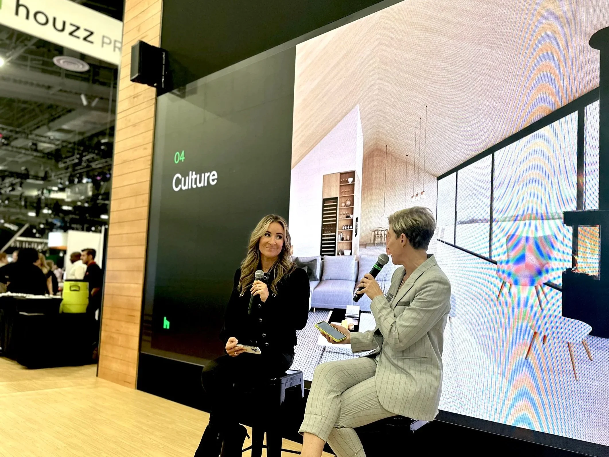 Christine Woodward speaking at a Houzz Pro event during KBIS