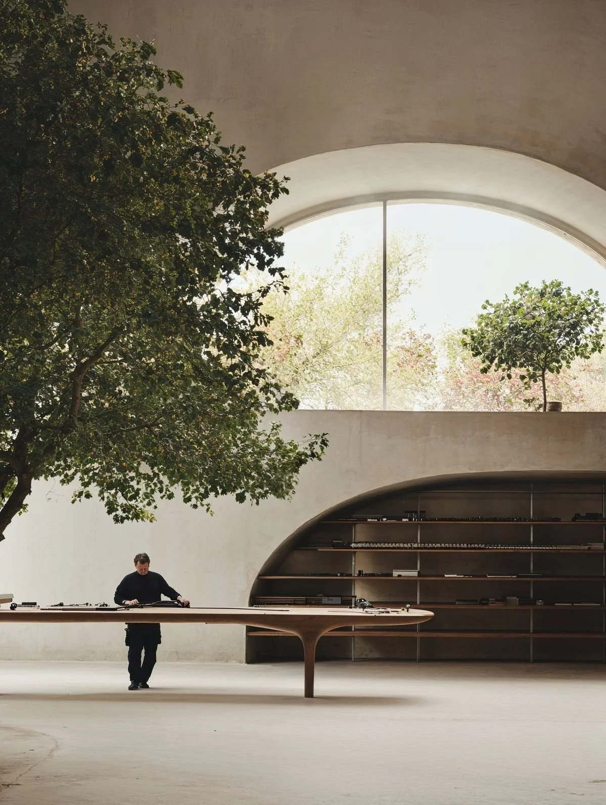 Minimal architectural structure emphasizing form and precision