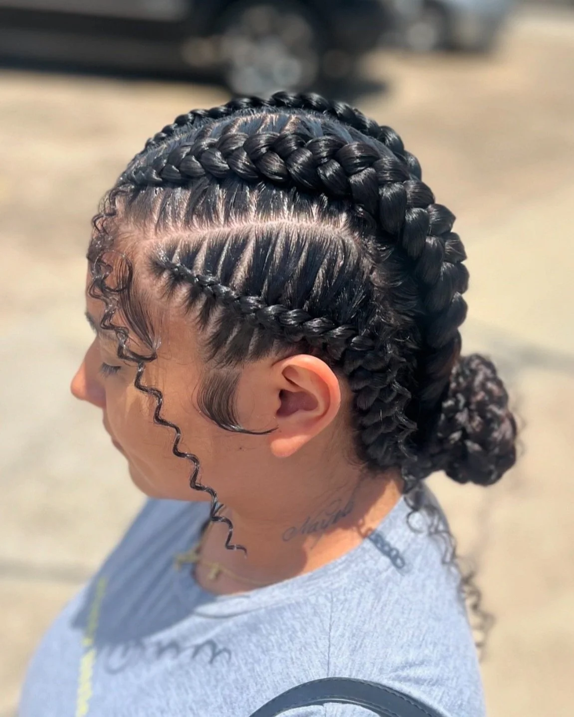 BRAIDS: Classic Cornrows Add-On BOHO & BUN