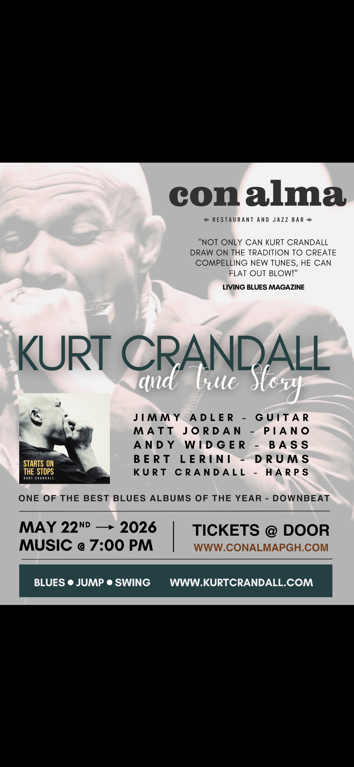 w/ Kurt Crandall Band @ Con Alma