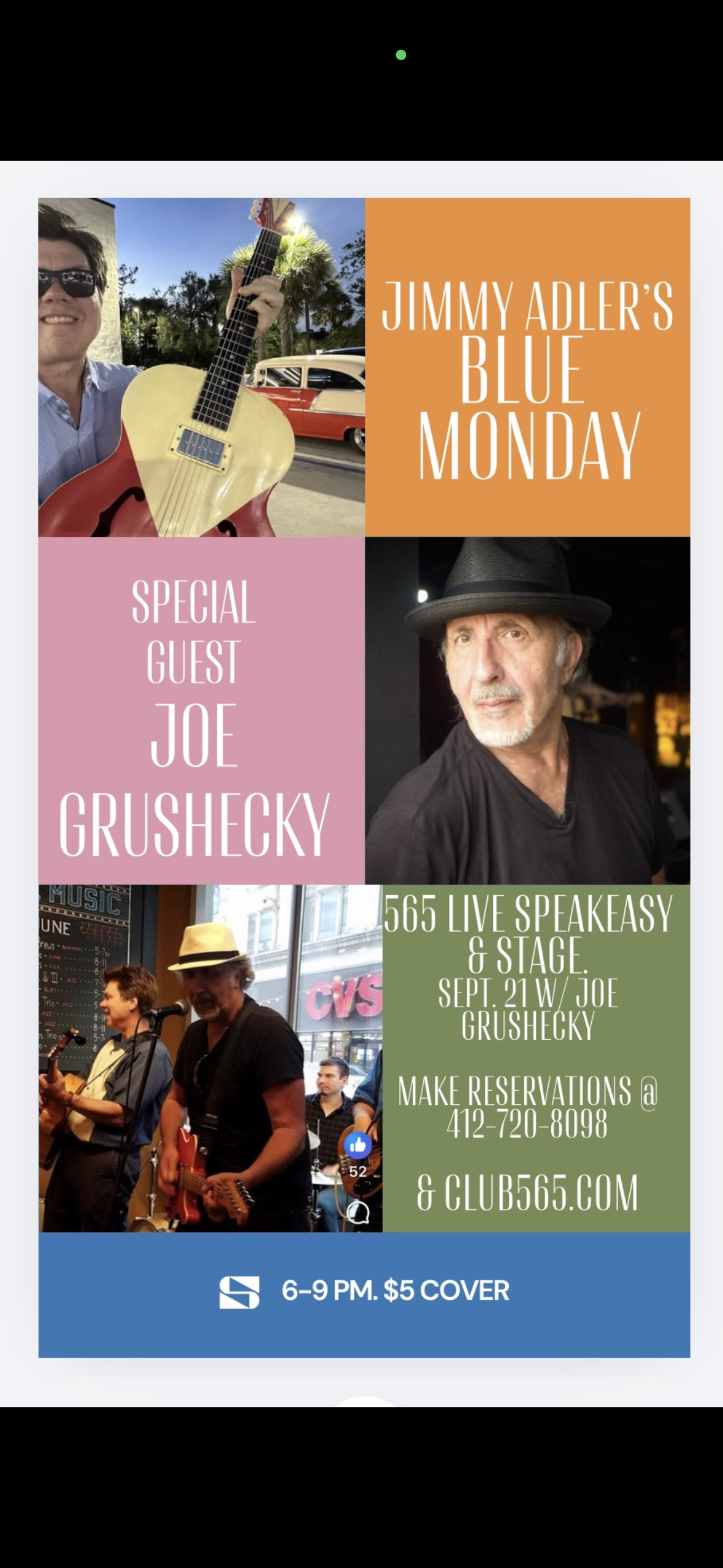 Blue Monday w/ Joe Grushecky