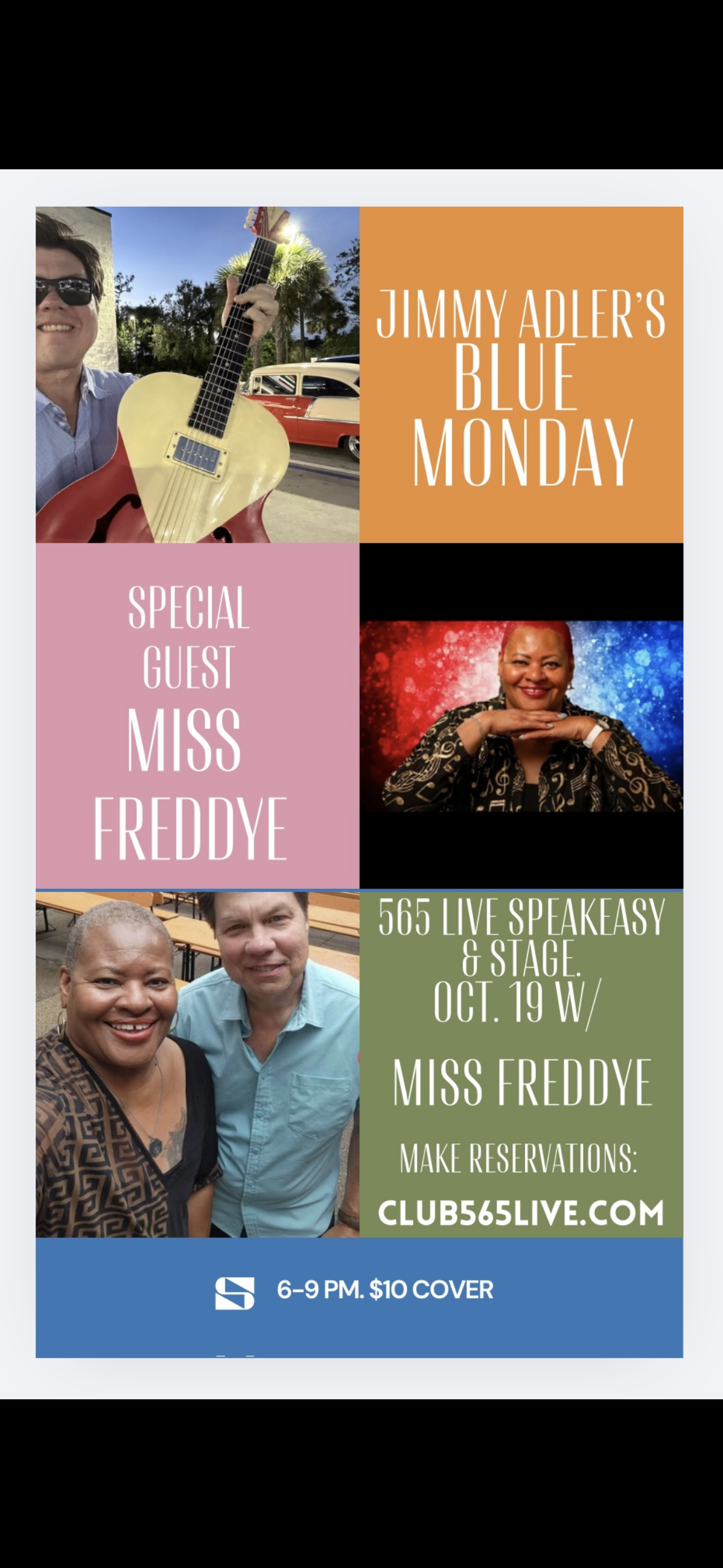 Blue Monday w/ special guest Ms. Freddye. Featuring guest guitarist Glenn Gross.