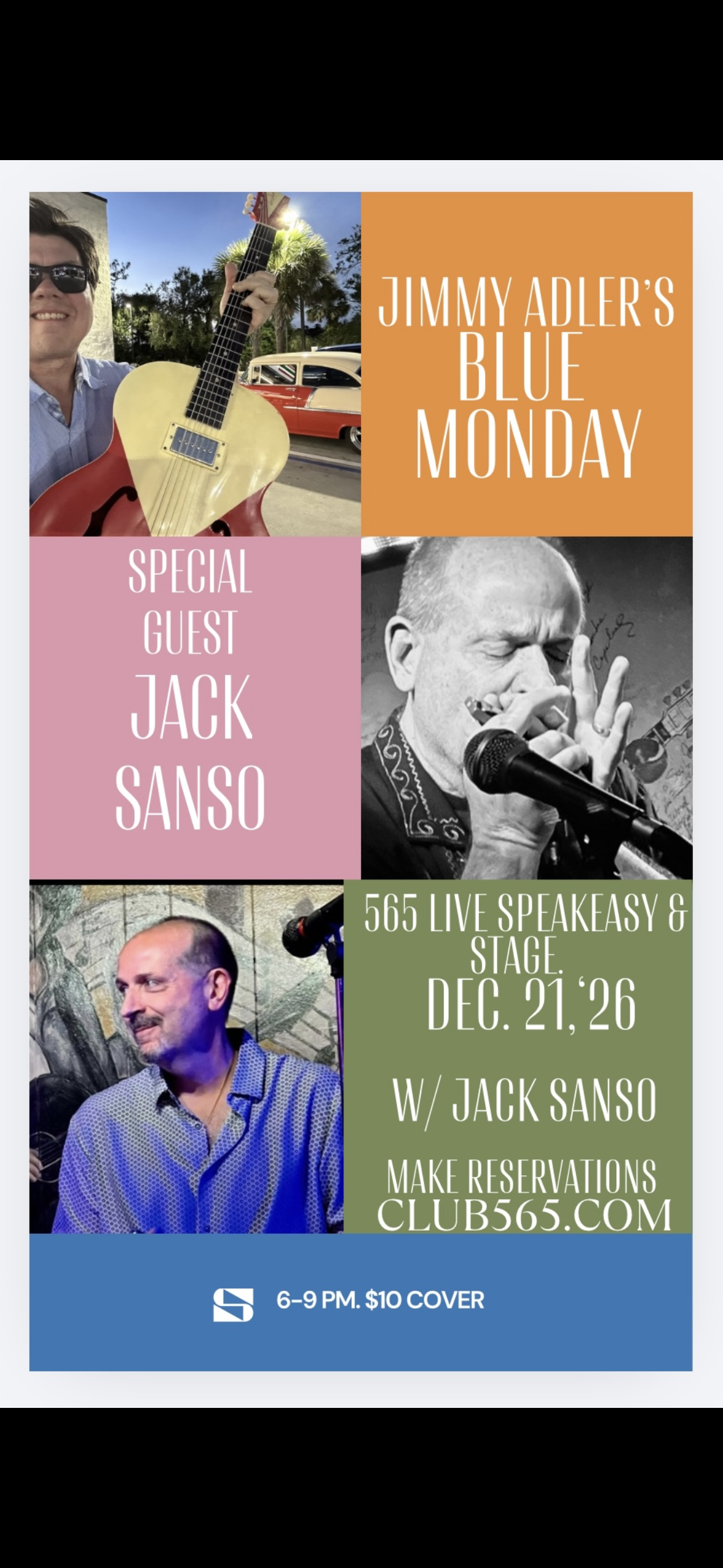 Blue Monday w/ special guest Jack Sanso