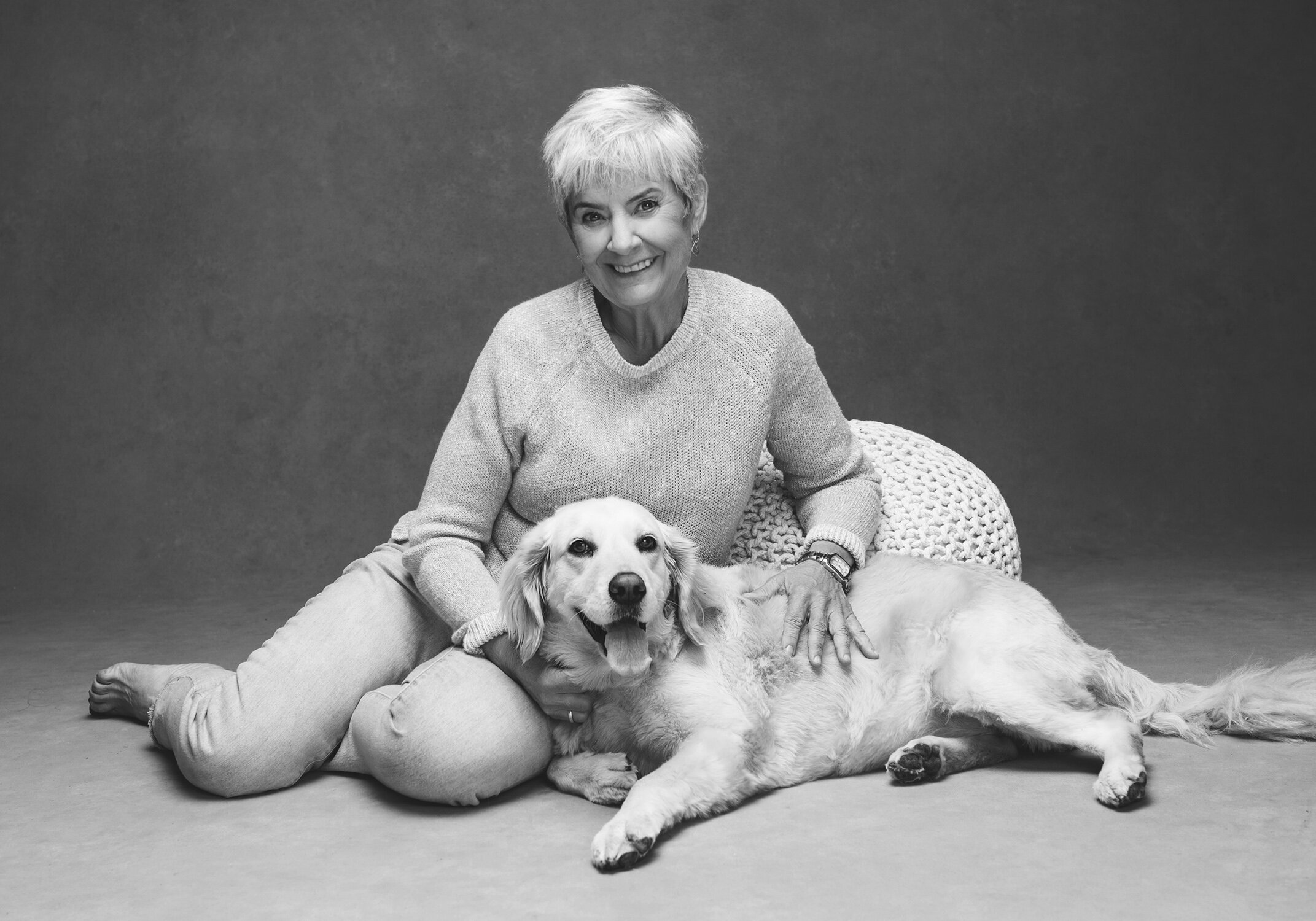 A studio portrait of a woman and her pet by Mayumi Acosta Photography.jpg