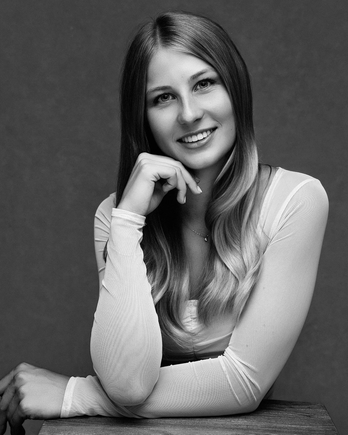 ⚠️ Warning: if you book &ldquo;just headshots&rdquo; with us, this might happen to you.
She came in for LinkedIn photos. Job application basics. Never been professionally photographed before.
We did the headshots (great, very professional, very hirea