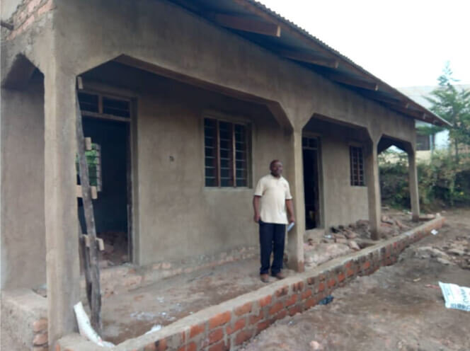 Exterior of the unfinished Women's Ward at Mambo Health Centre