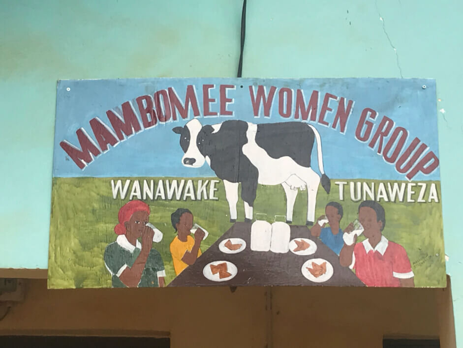 The new MamboMee sign reading ‘We women, we Can`.