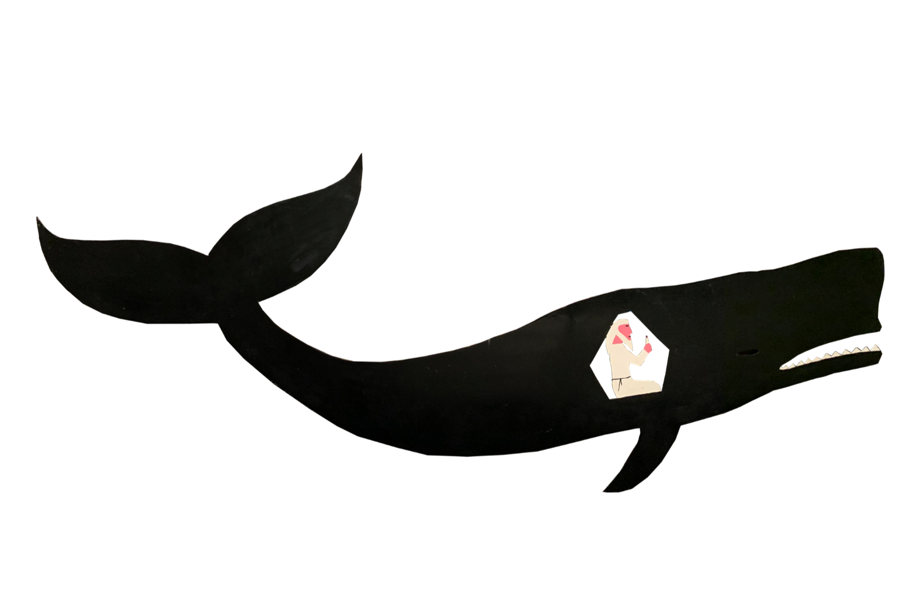 Jonah and the Whale - 1988 - 25x70 - enamel paint on metal