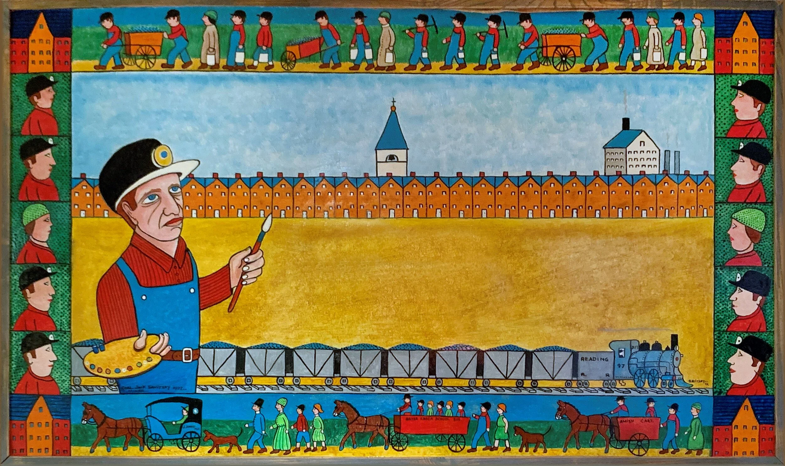 Self Portrait - 1972 - 28x29 - oil paint on masonite board