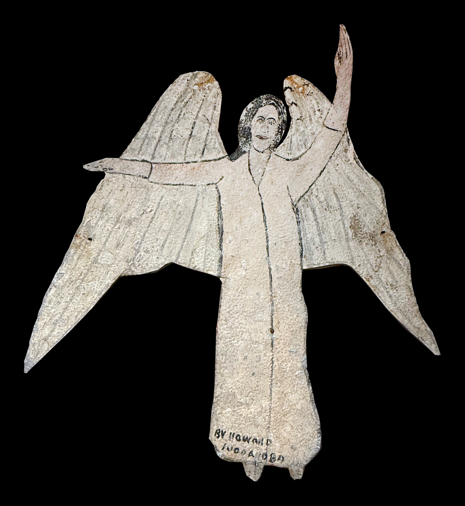 Environmental Angel - 1000 and 80 - double sided - 1977 - Tin and paint = 18 x 16