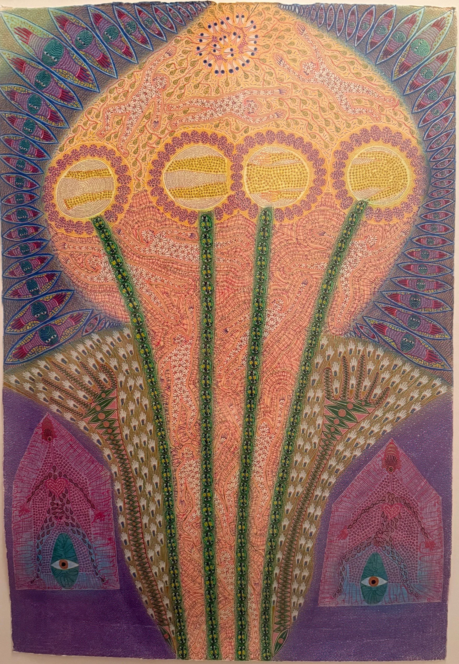 Untitled - 2005 - ink and pastel on paper - 21 3/4" x 15"