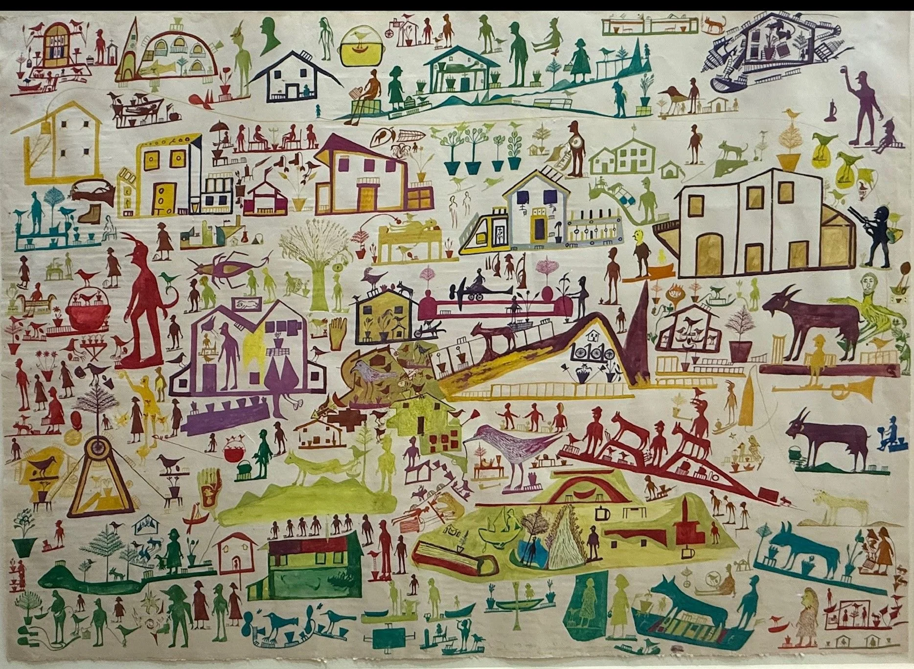 A side - Untitled - 19.5 x 27 1/2 - Gouache on paper - 1958