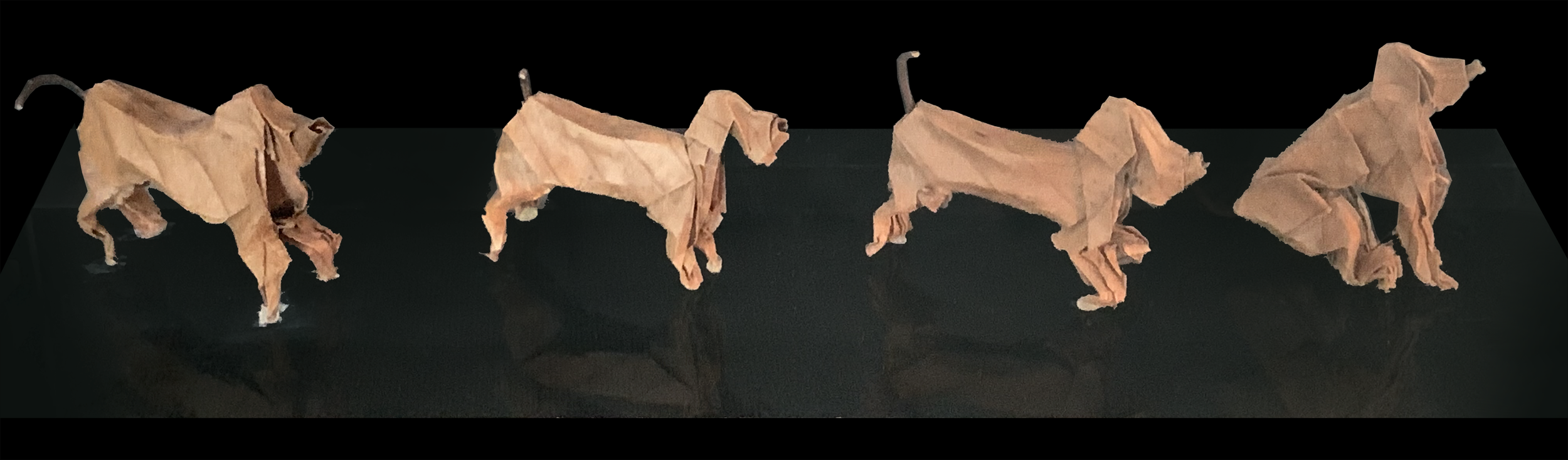 Dogs - 3x6 - folded oak leaves - 2023