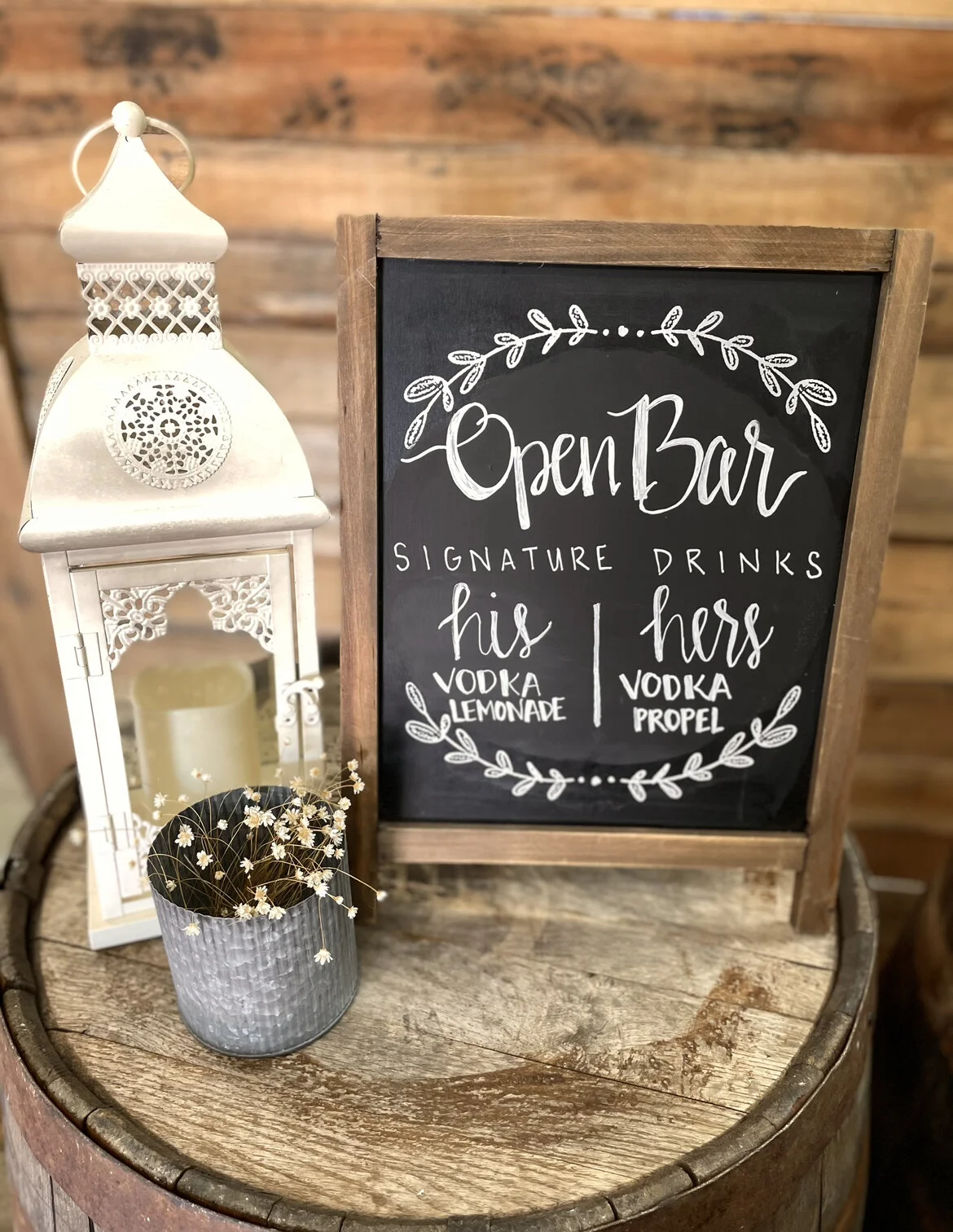 Small Wooden Chalkboard - Rent Blank ($5) Or have us customize for additional fee