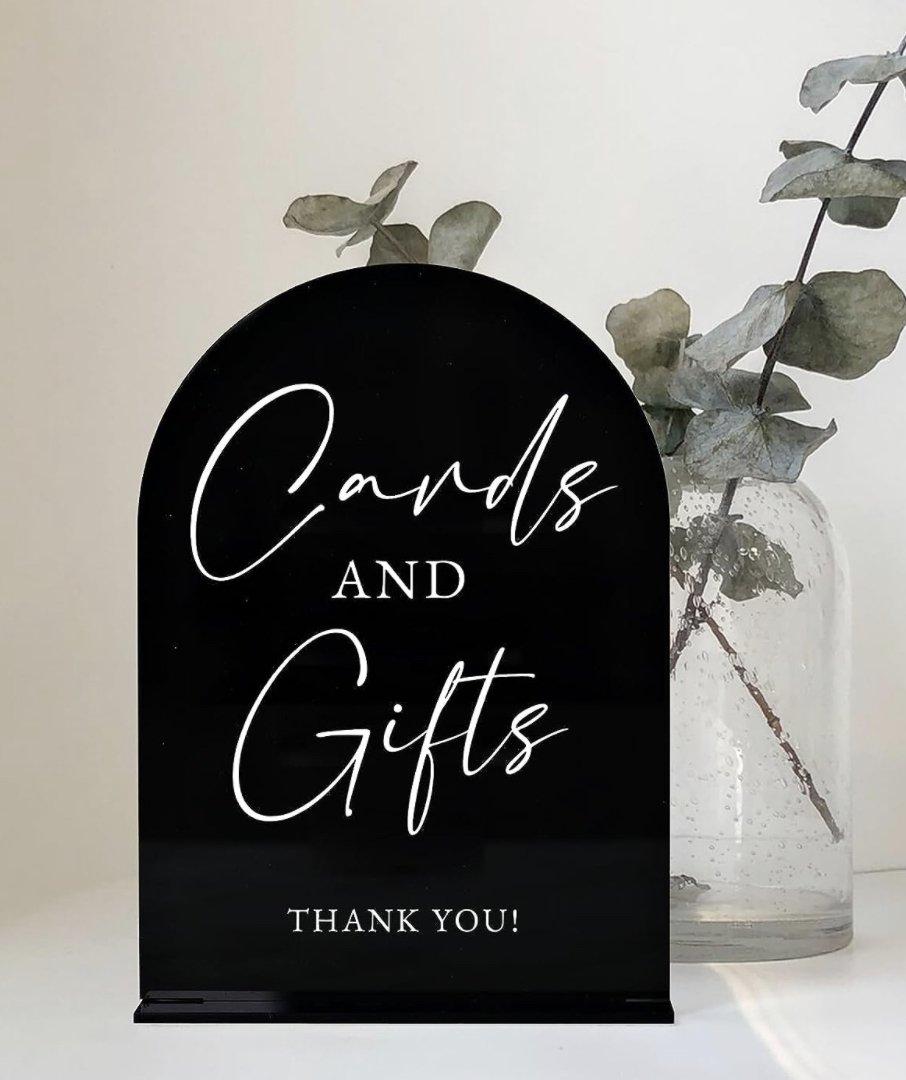 Black Arched Cards & Gifts (5" x 7") - $3