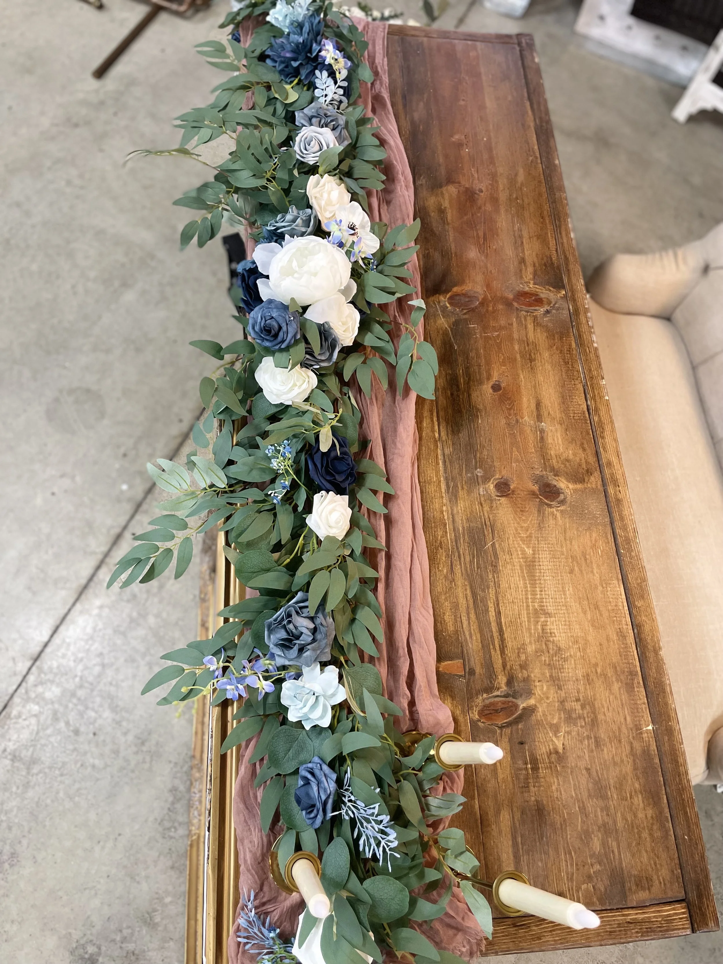 Dusty Blue Garland #1 (9' Long) - $40 each