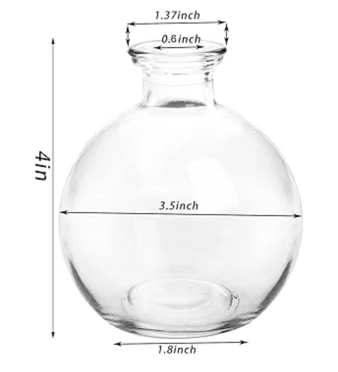 4" Round Bud Vase - $1 each (20 available)