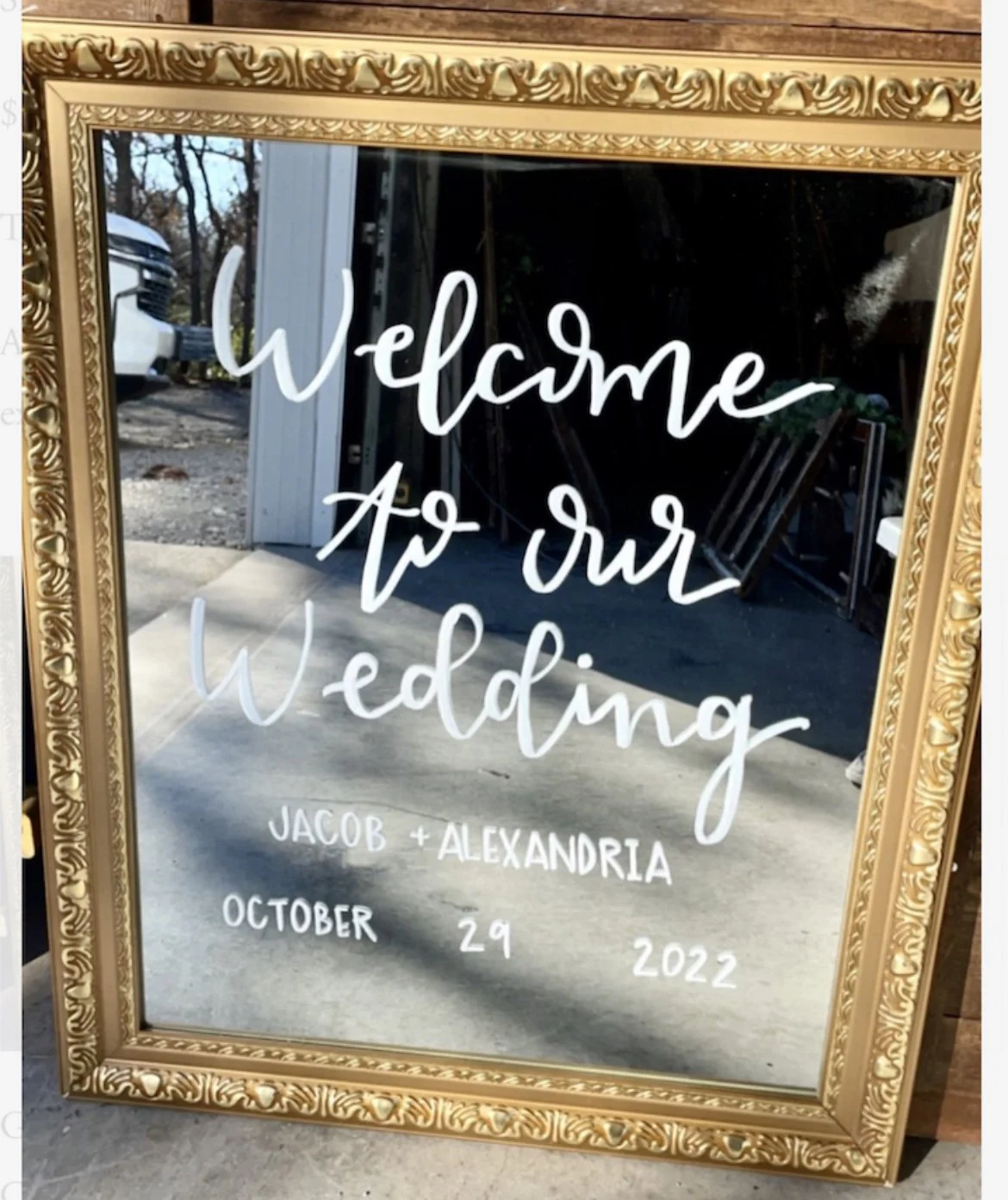 Gold Mirror (26.5" x 32.5") - $40 Blank or have us customize for an extra fee!