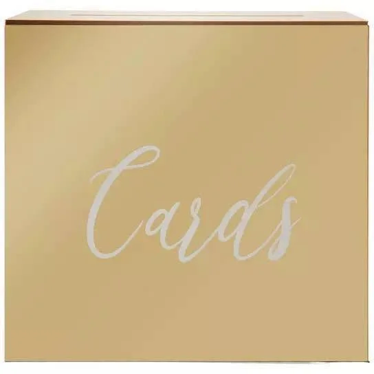 Gold Mirrored Card Box (10x10x4.5) - $5