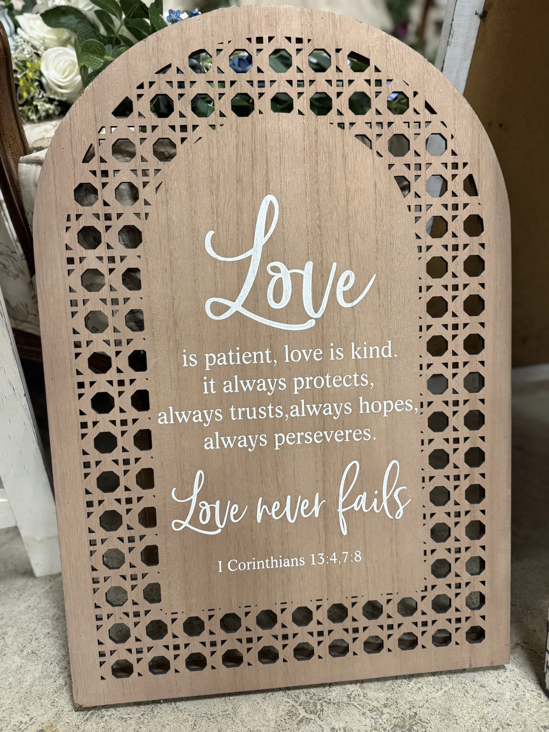 Love is Patient Standing Sign - $5