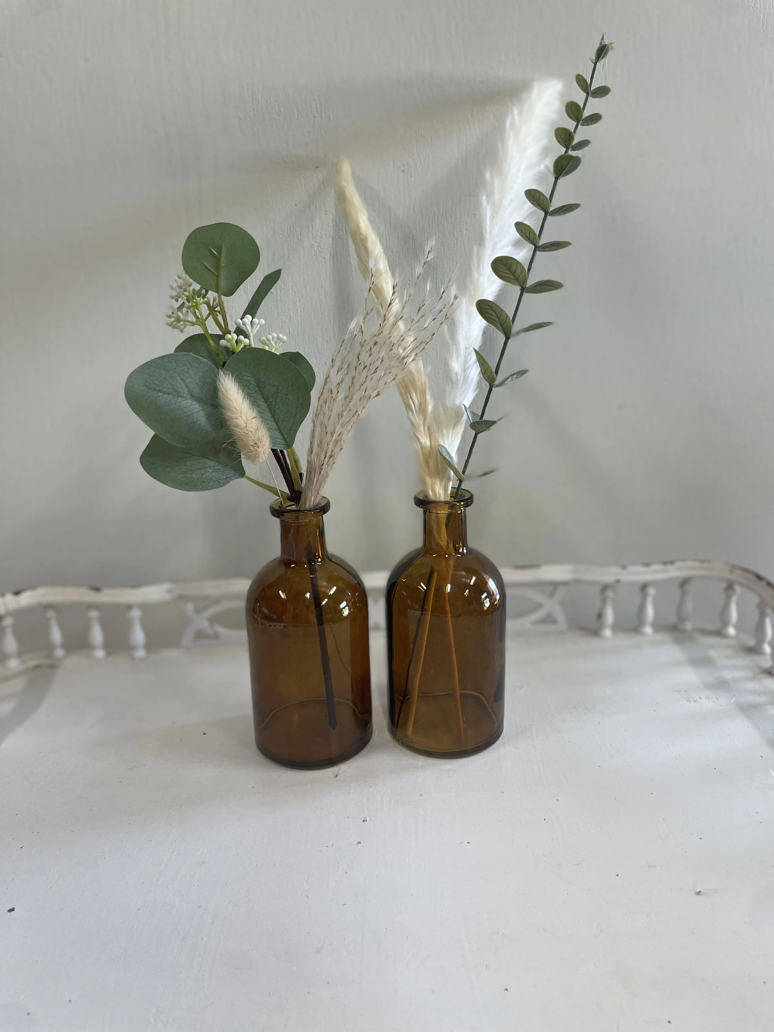 *Amber Jar #5 (5.5" Tall x 2.5" Wide) - $3 each  (10 available)    **Floral extra fee