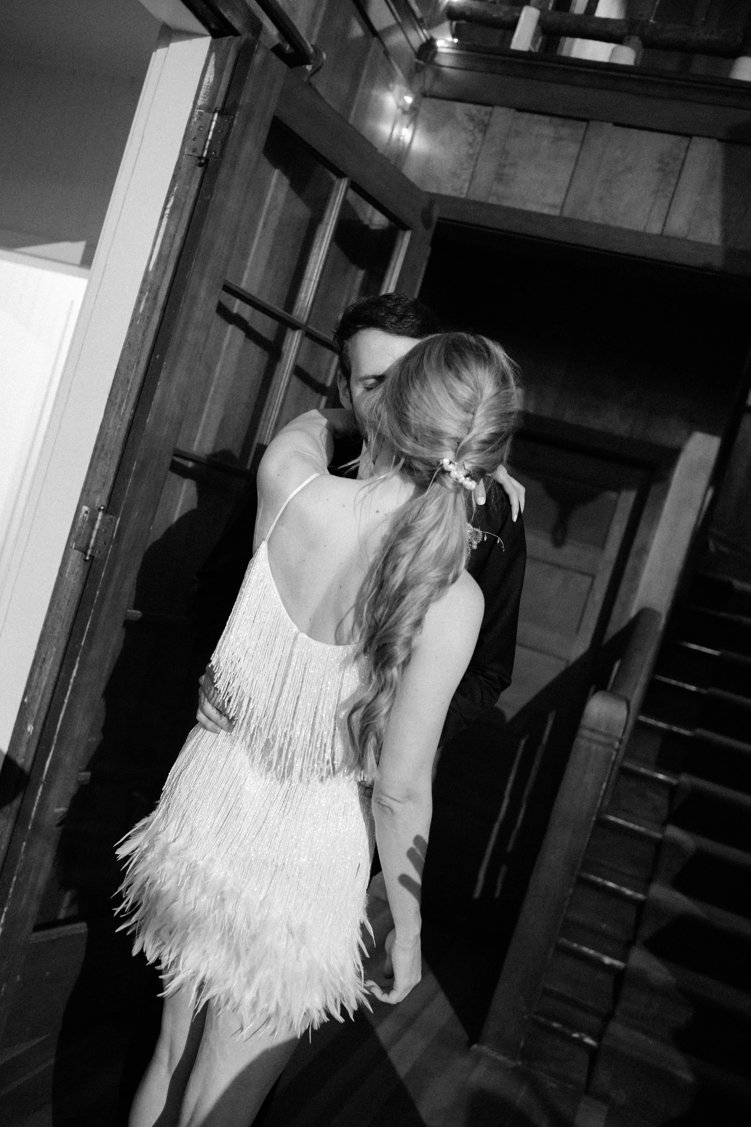 Fringe second dress at wedding