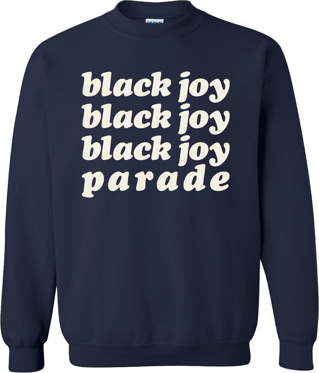 Classic Black Joy Parade Crewneck - Navy