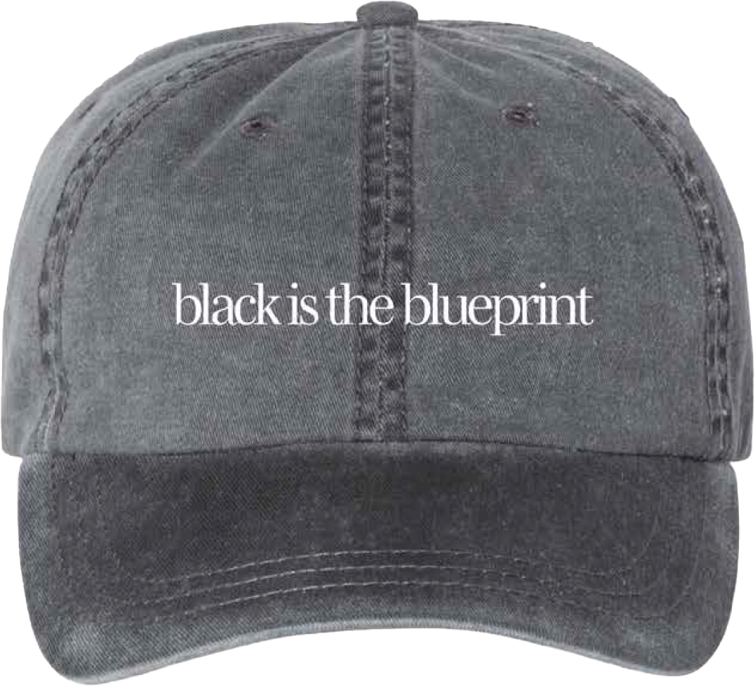 Black Is the Blueprint Cap – Washed Black