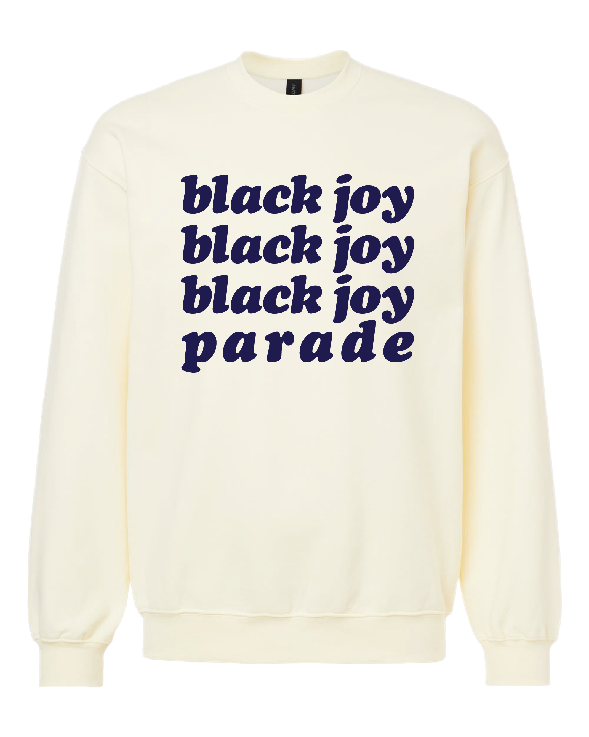 Classic Black Joy Parade Crewneck - Cream