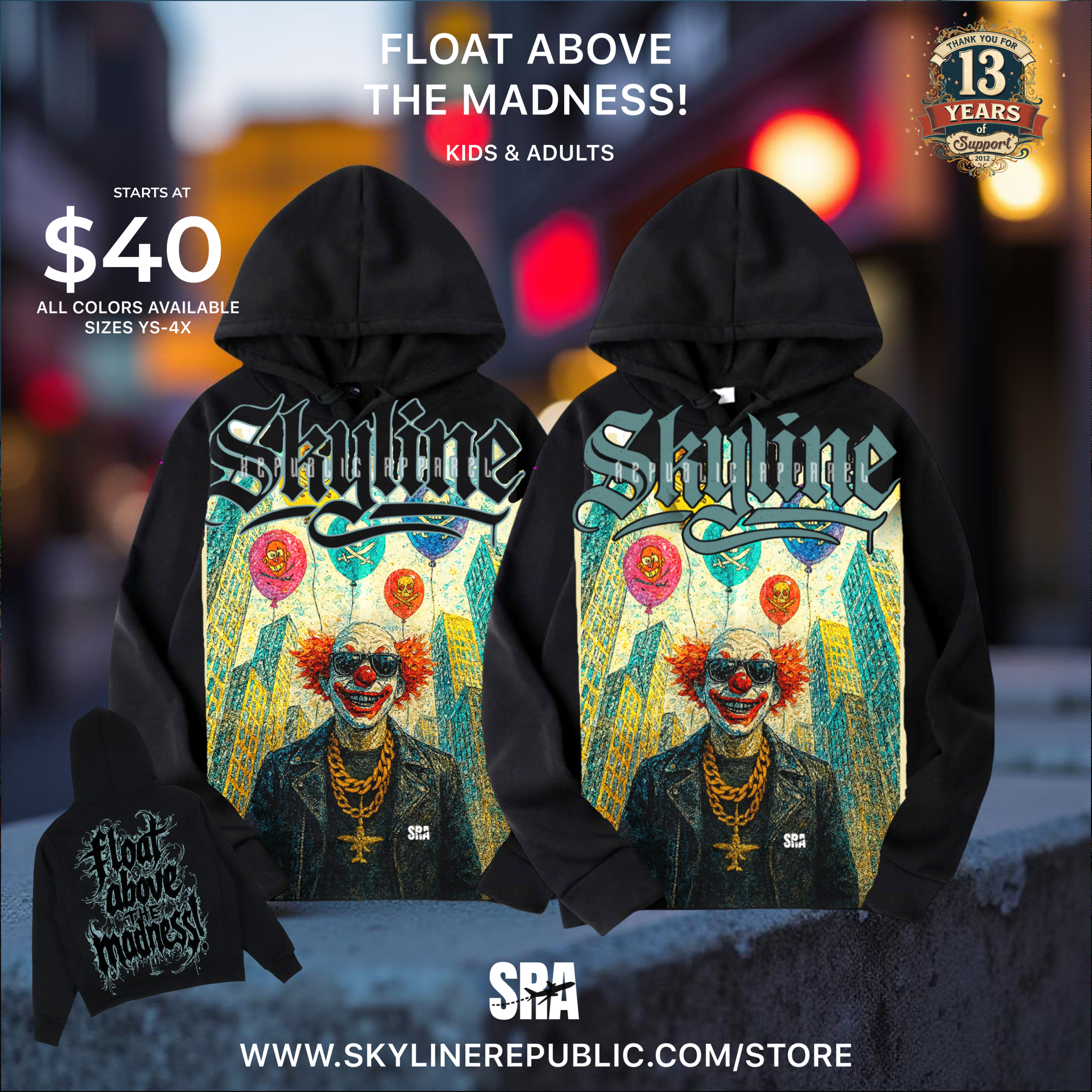 Float Above The Madness Hoodie