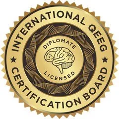 IQCB QEEG Diplomate seal – licensed clinician (QEEG-DL)