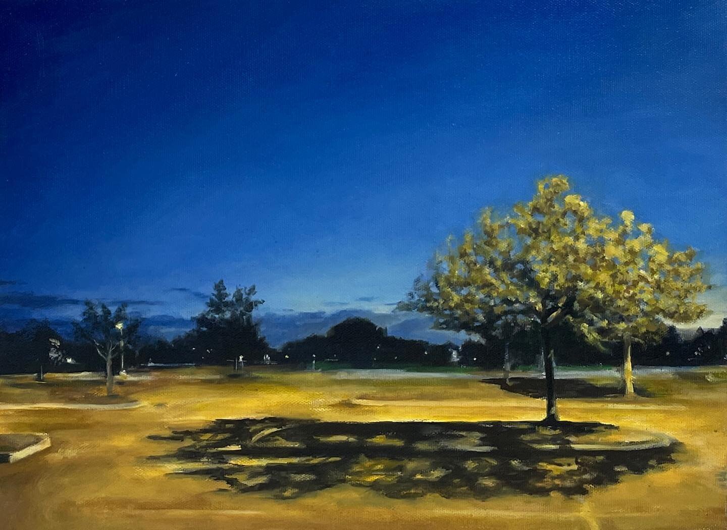 Electric Half-Light, 2023, 12&rdquo; x 16&rdquo;, oil on canvas 

#landscapeoilpainting #nightscape #nightlandscapepainting #liminal #oilpainting #landscapepainting #landscape #twilightlandscape #oiloncanvas #contemporaryoilpainting #contemporaryart