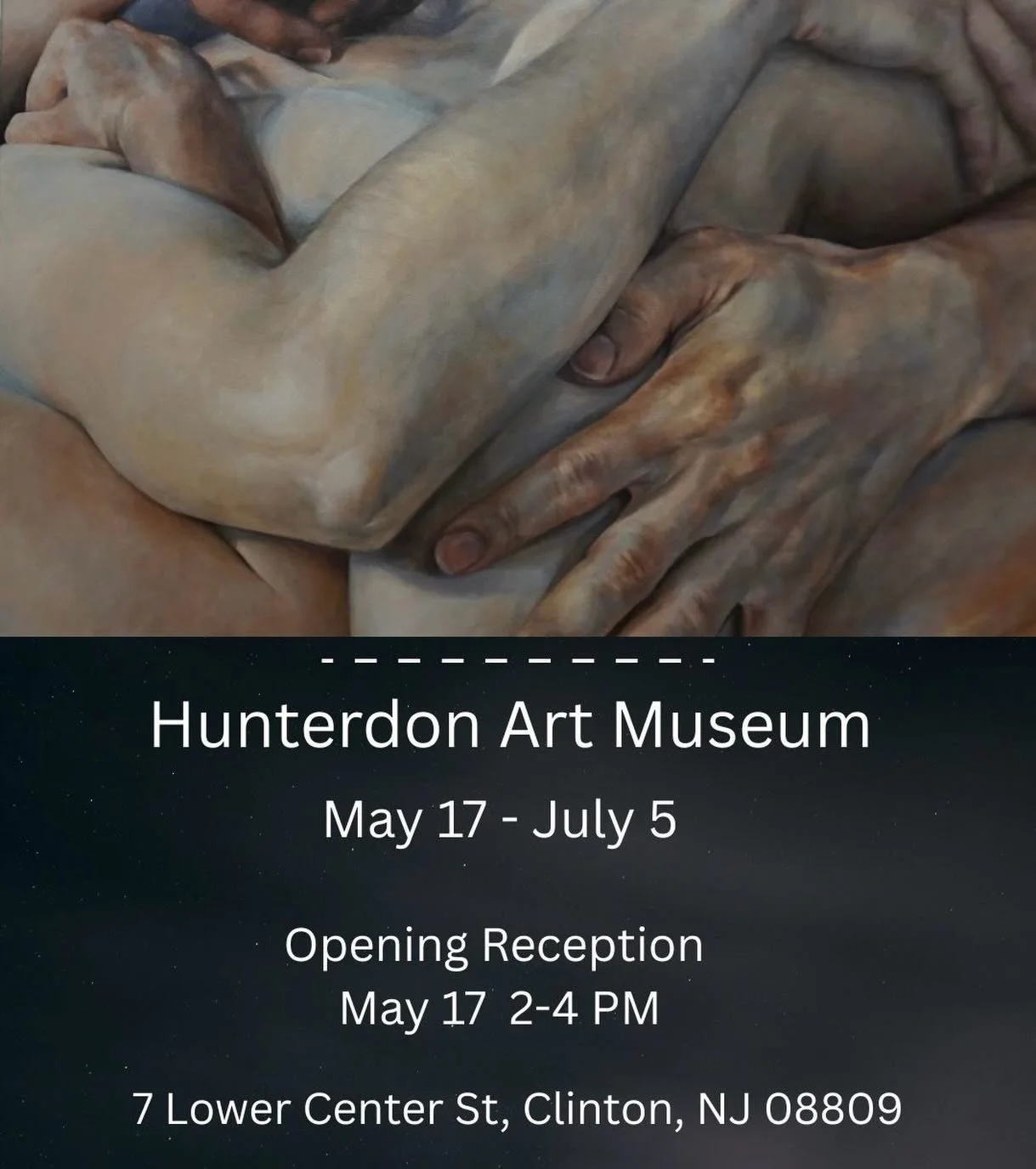 Opening this Sunday, May 17th from 2-4pm at the Hunterdon Art Museum @hunterdonartmuseum 
Member Highlight: Emily Strong
Explore raw, large-scale oil paintings that dive deep into identity and human connection. Strong&rsquo;s work captures the tensio
