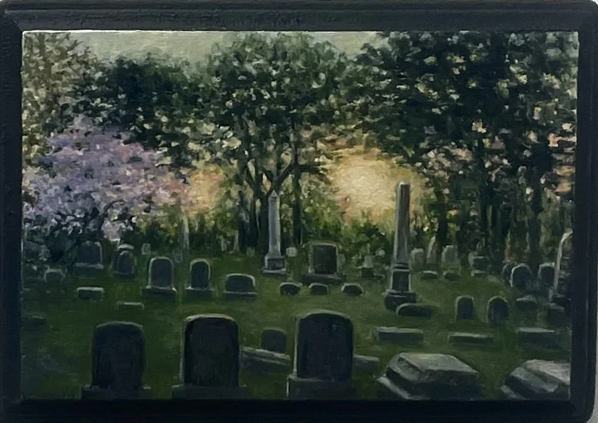 Gloaming, 2025, oil on wood, 5" x 7"