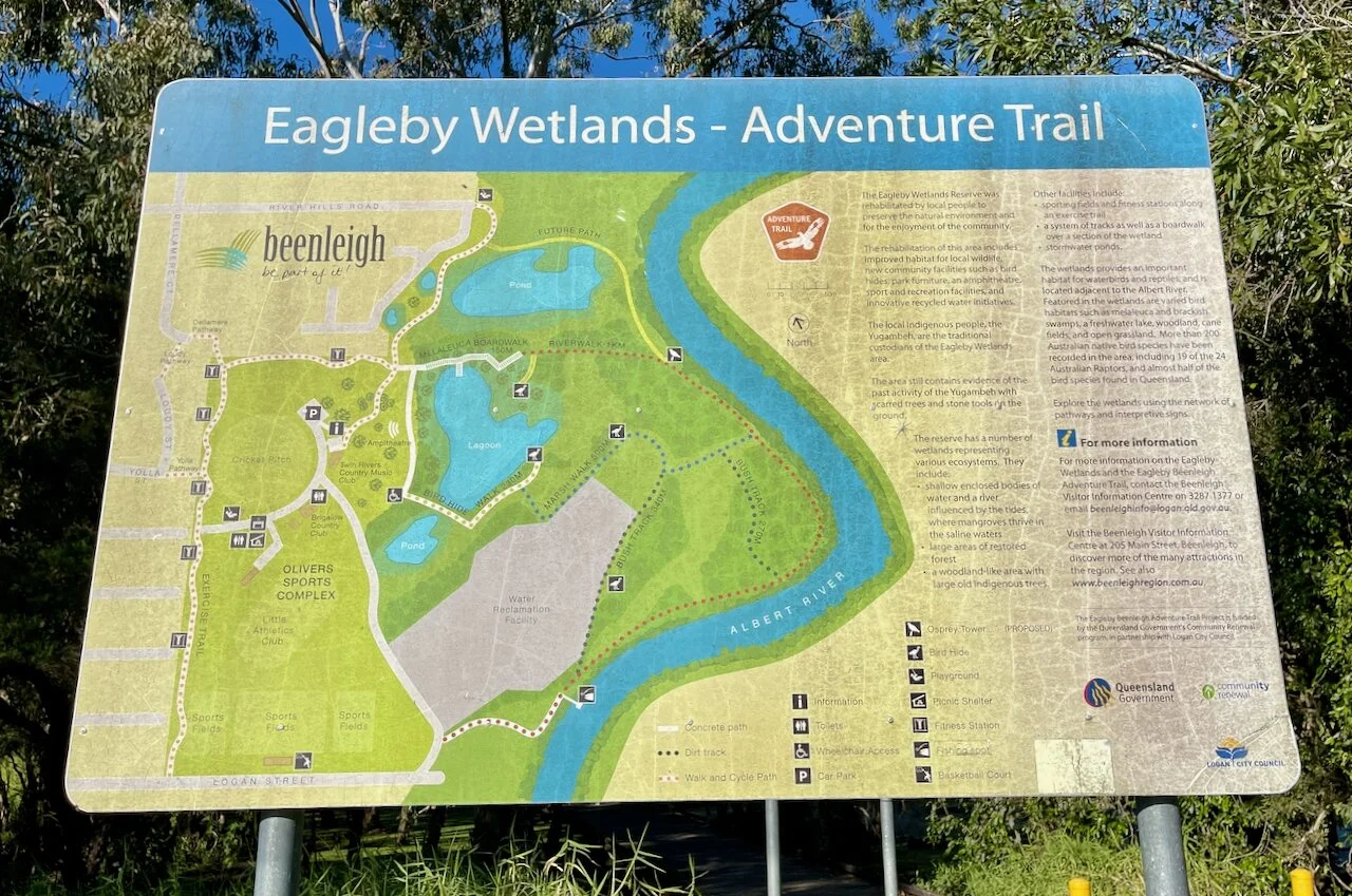 There’s a useful map of the Wetlands area at the start of the boardwalk – you can download a pdf version of the trail map here.