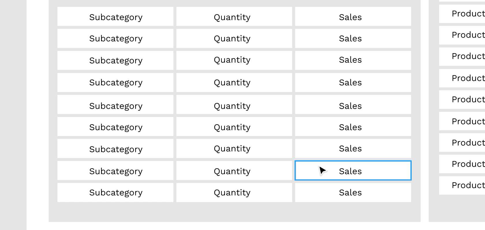 see the spacing between objects