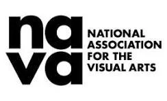 nava national association for the visual arts logo and text in black letters